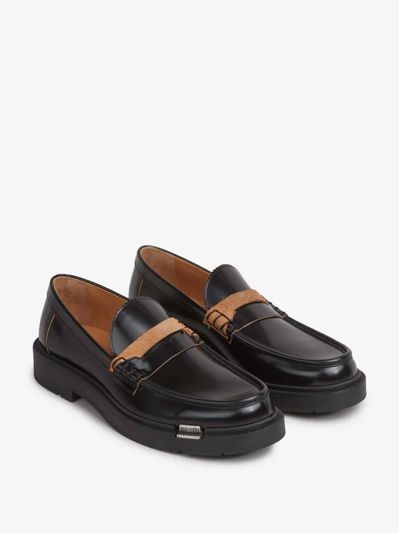 Mocasines Contraste Piel