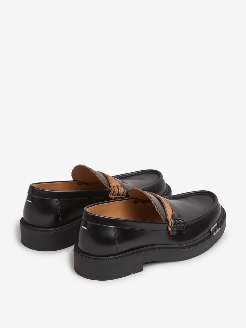 Mocasines Contraste Piel