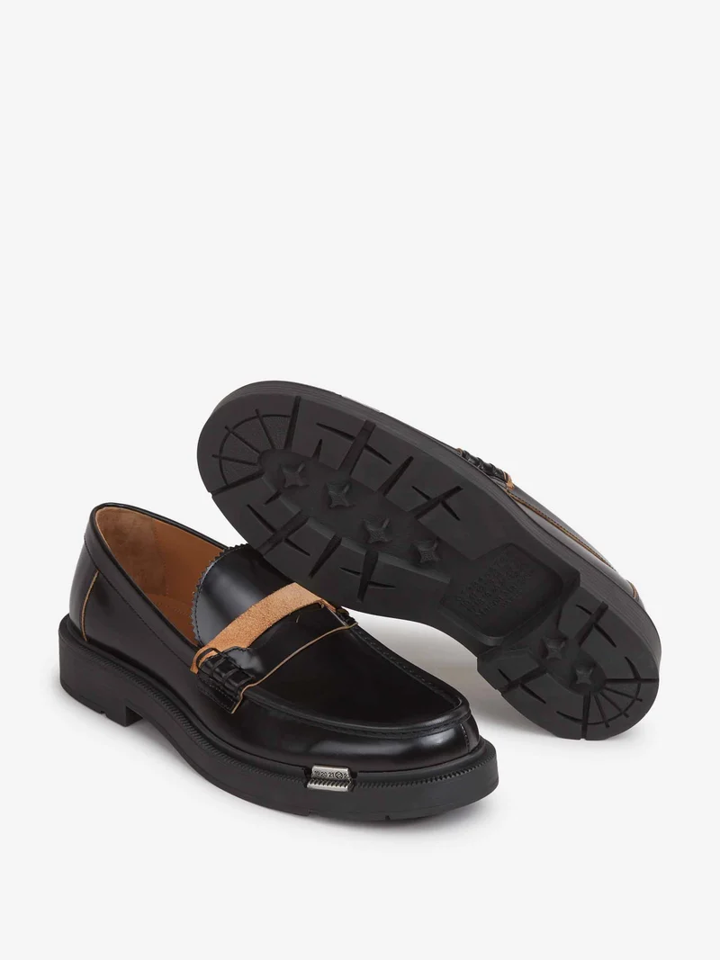 Mocasines Contraste Piel