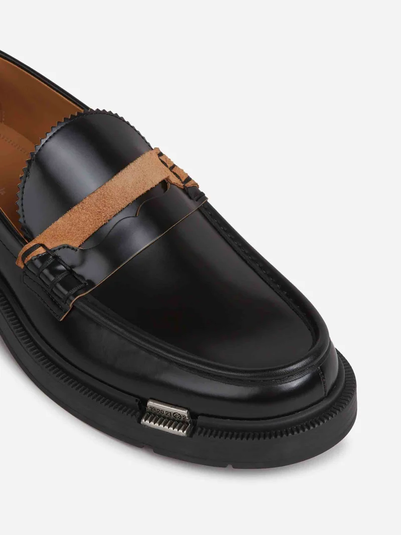 Mocasines Contraste Piel