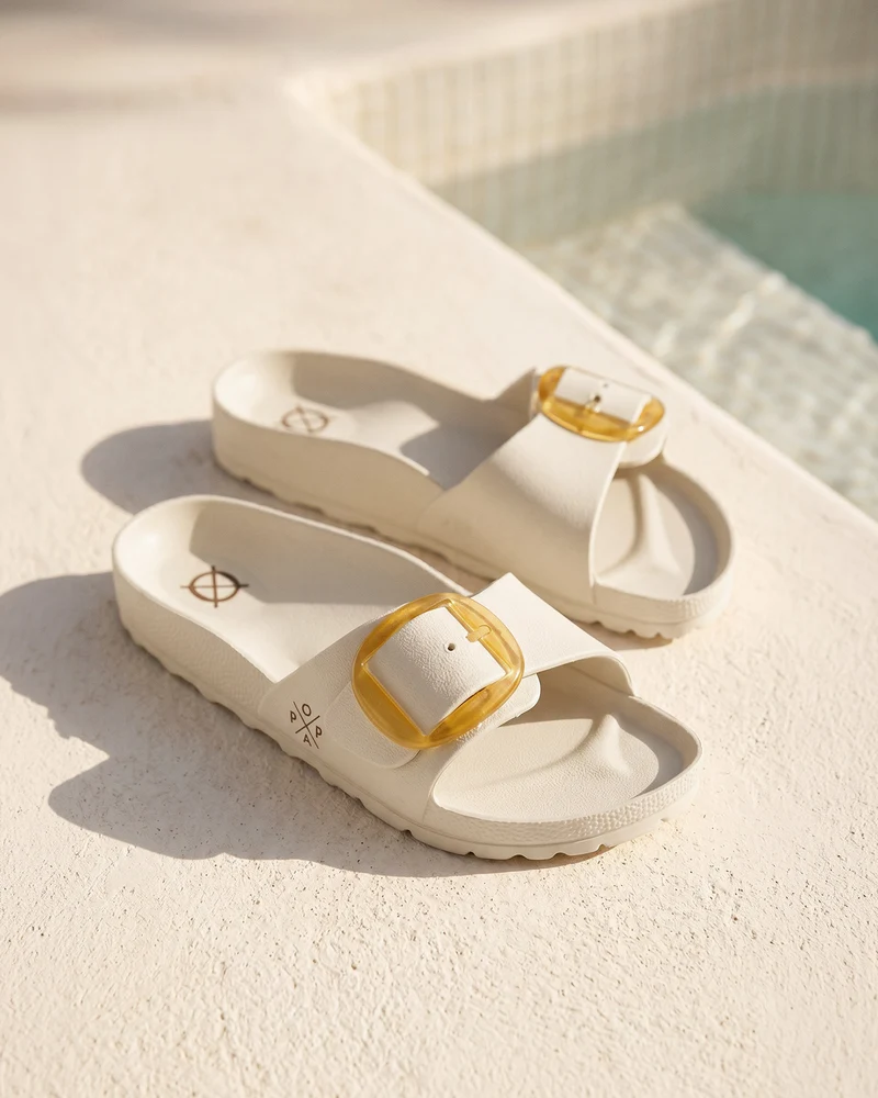 Sandalia plana Aqua Babaro Beige