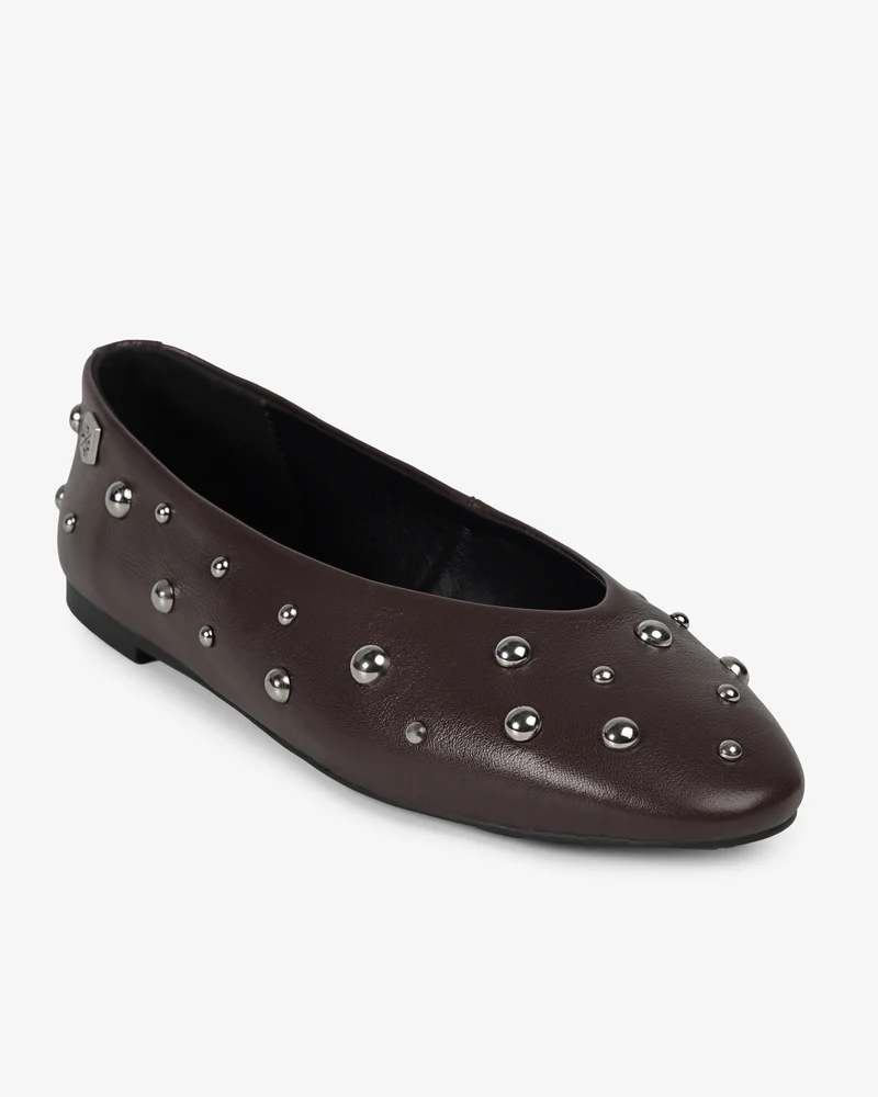 Bailarina de Piel Burdeos con Tachuelas Etoile