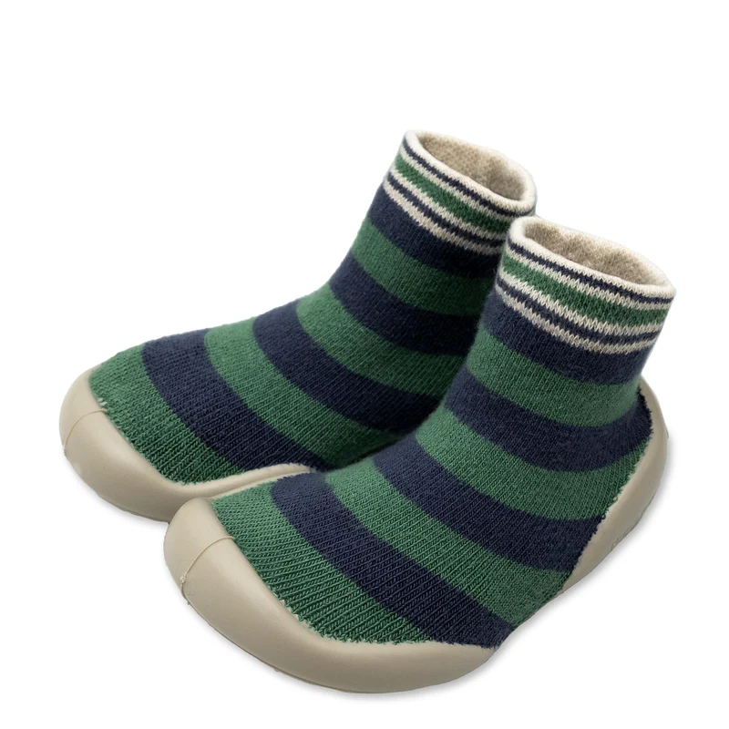 Zapatilla casa azul/verde 456B Collégien