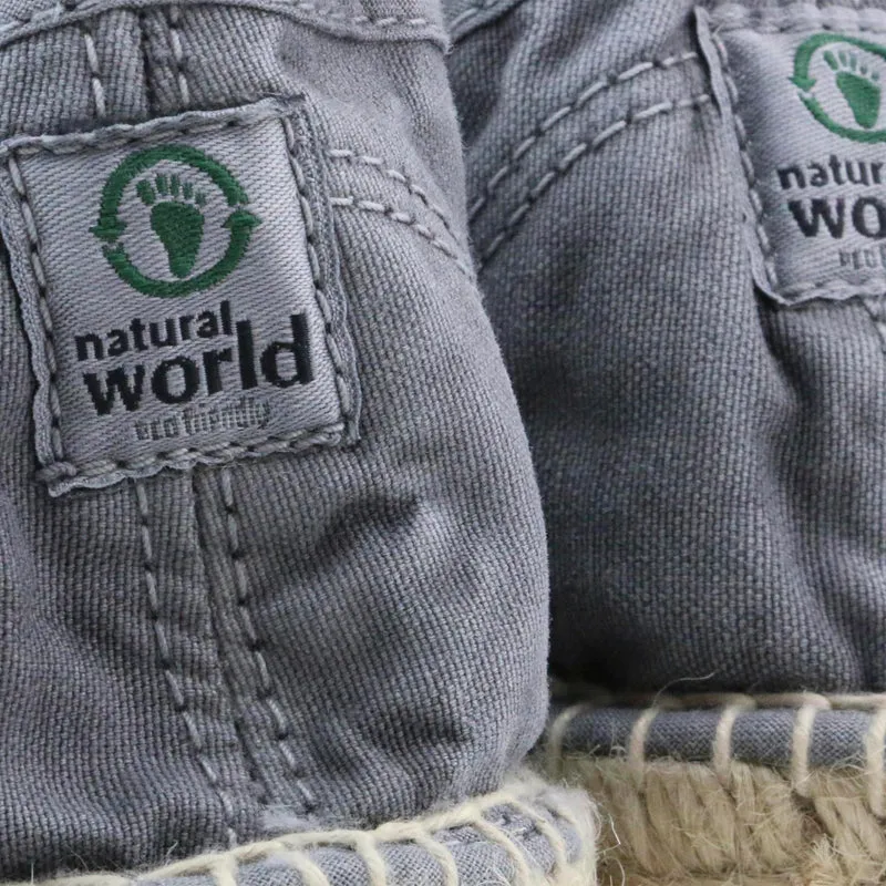 Alpargata gris lavado LONA321 Natural World