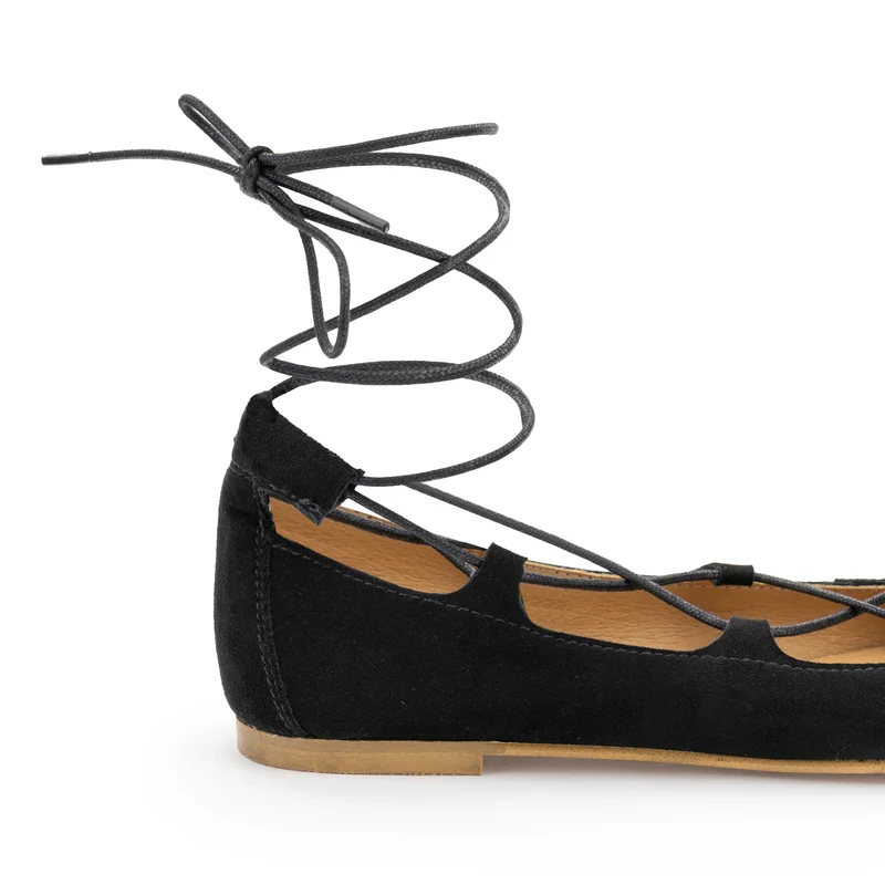 Bailarina serraje negro CORD Jeromín