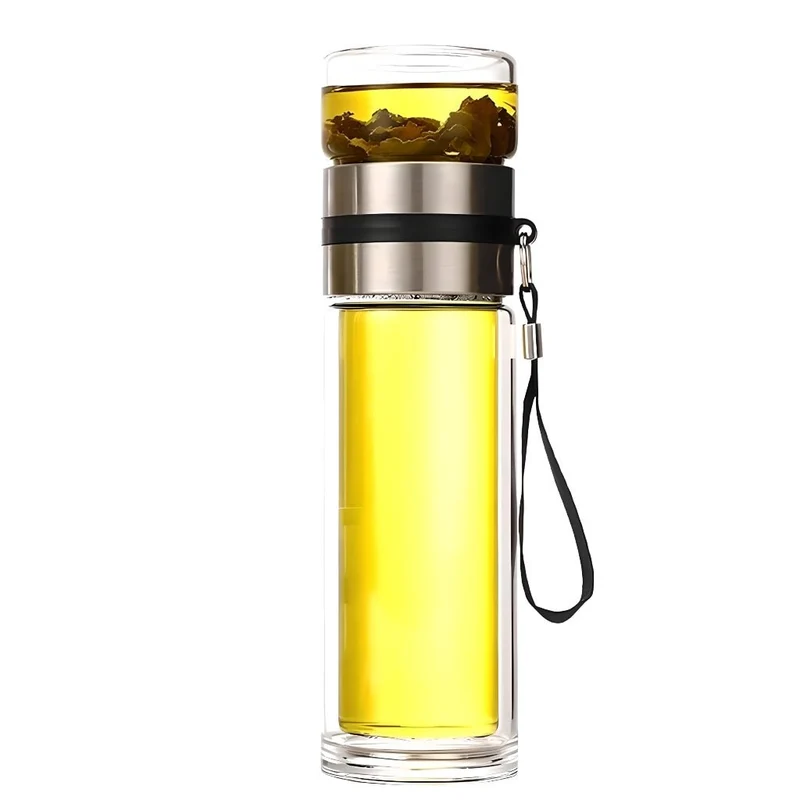 Miomu Botella de Vidrio Infusor para Té