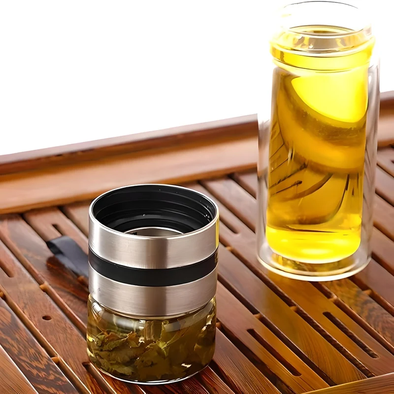 Miomu Botella de Vidrio Infusor para Té