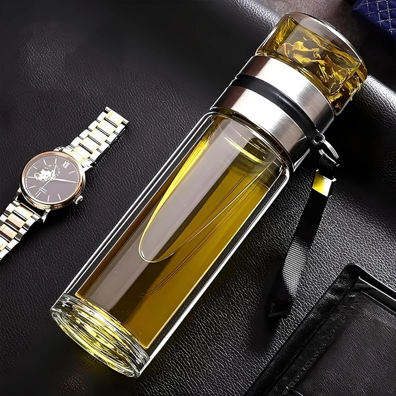 Miomu Botella de Vidrio Infusor para Té