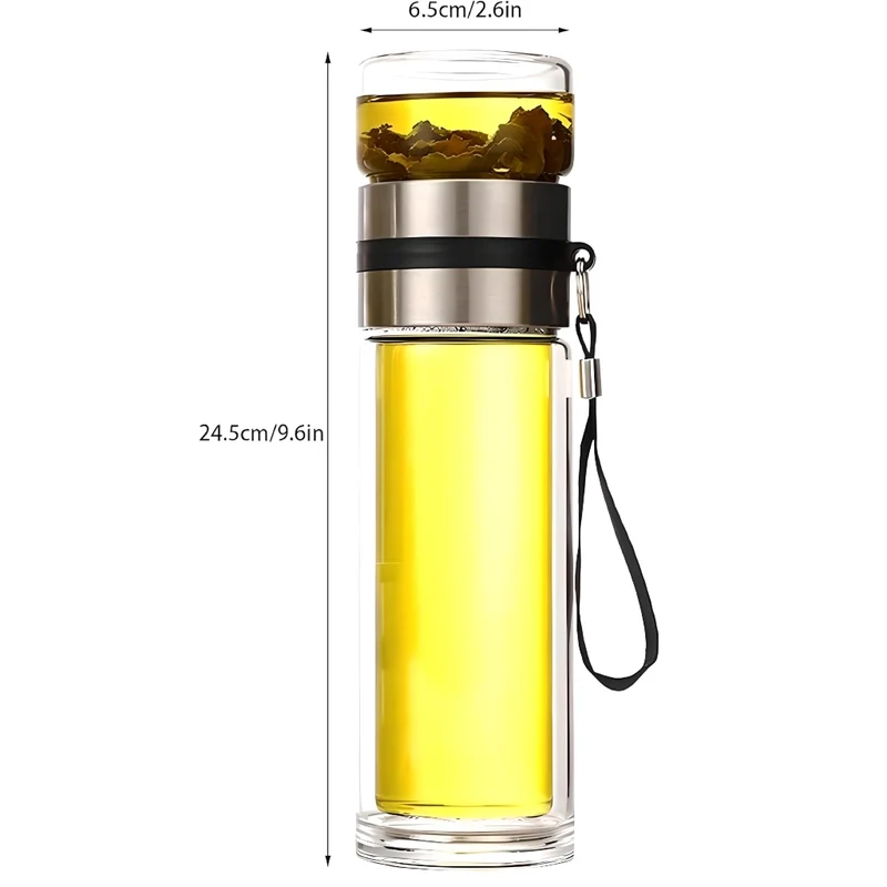 Miomu Botella de Vidrio Infusor para Té