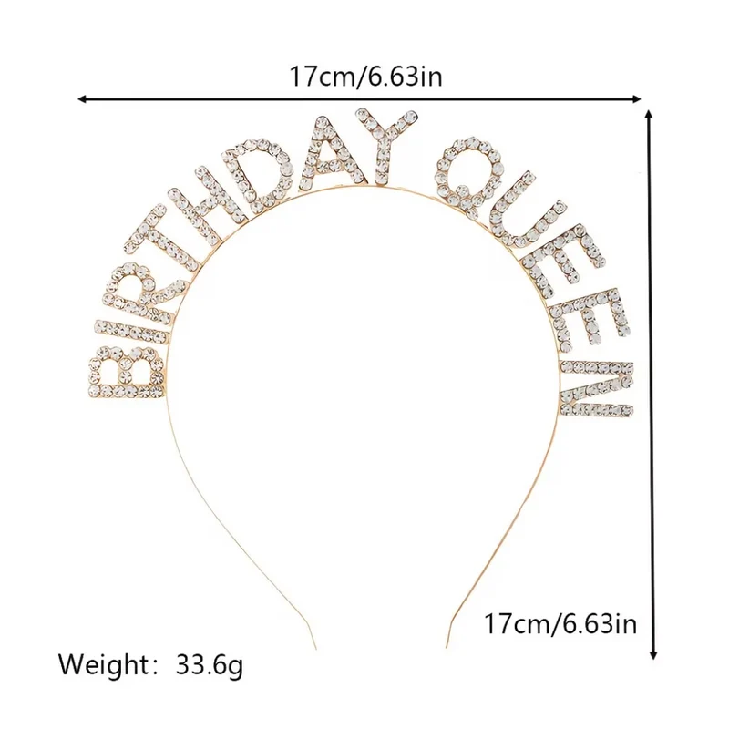 Miomu Diadema de Cumpleaños, “Birthday Queen”