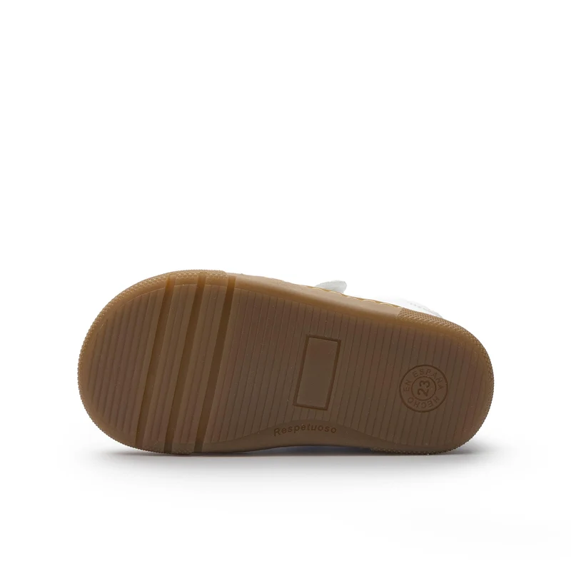 Deportiva barefoot total blanco/caramelo REP Jeromín