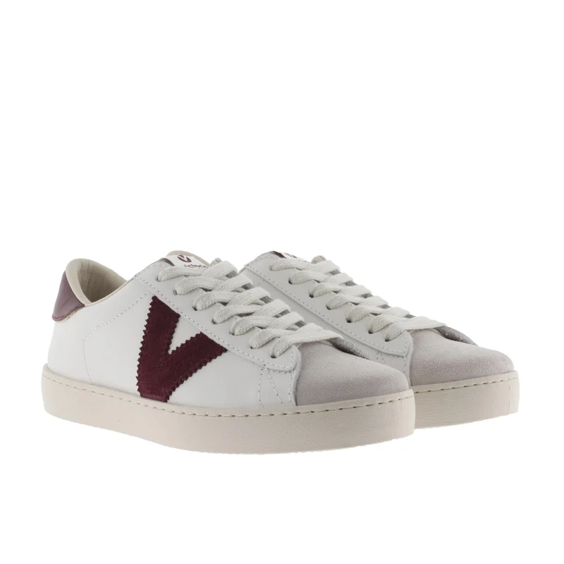 Sneaker blanco/burdeos 1126142 Victoria