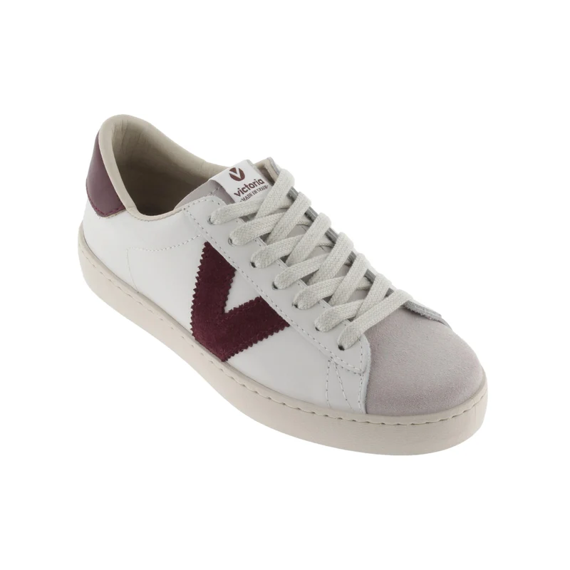 Sneaker blanco/burdeos 1126142 Victoria