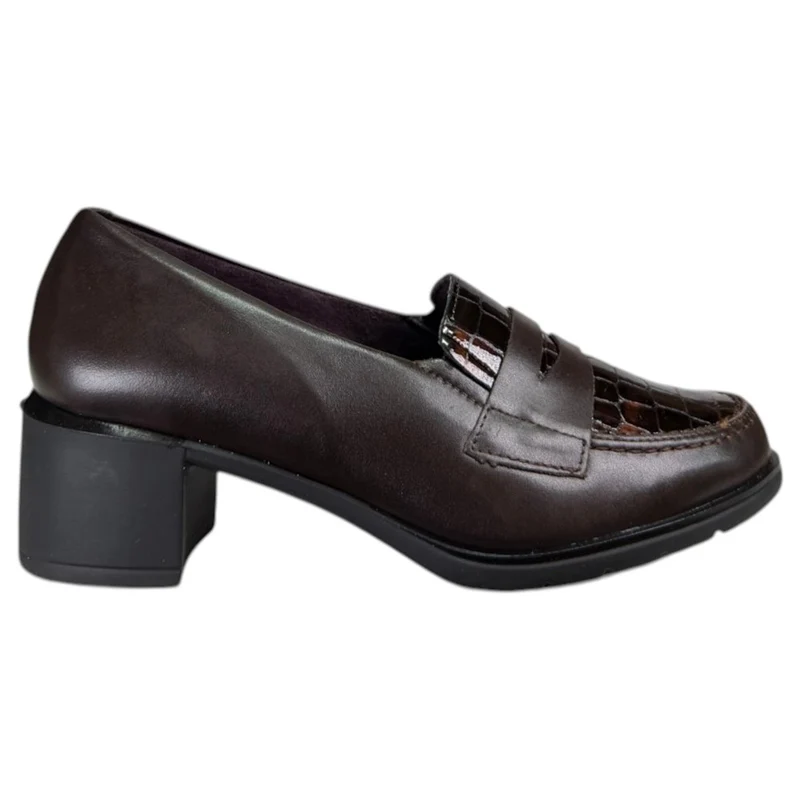 Zapatos Pitillos Tacón Antifaz Coco 11620 Marrón