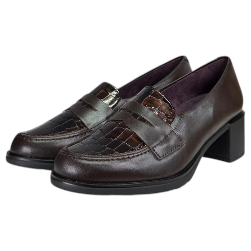 Zapatos Pitillos Tacón Antifaz Coco 11620 Marrón