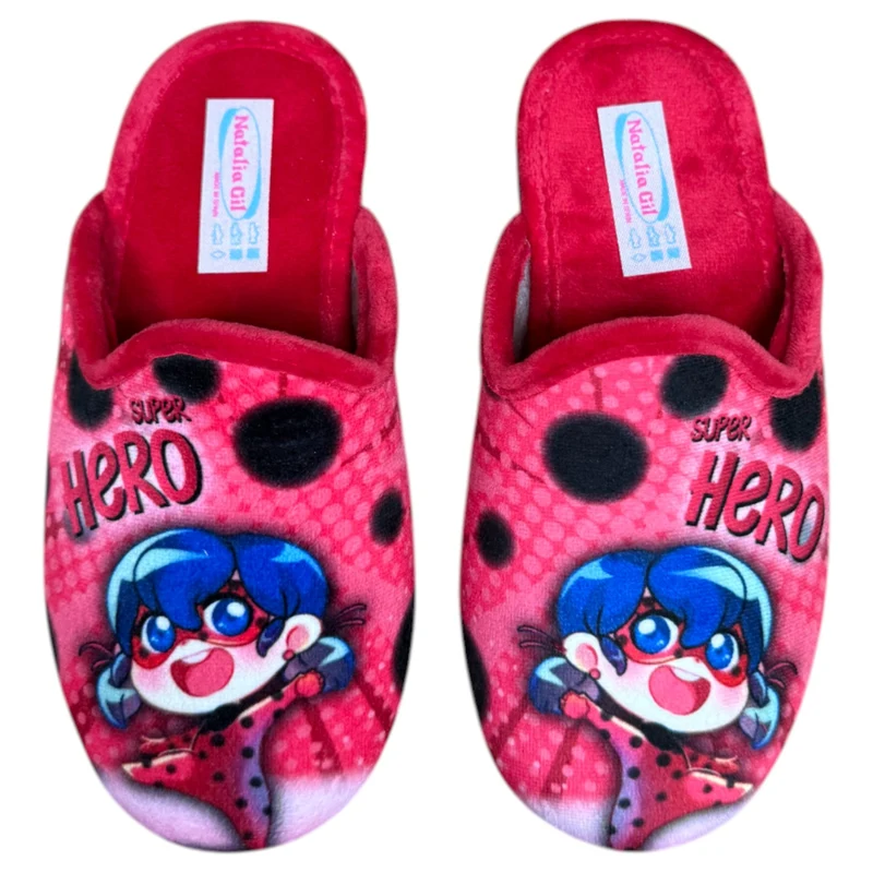 Zapatillas de Casa Natalia Gil Ladybug 7028 Rojo