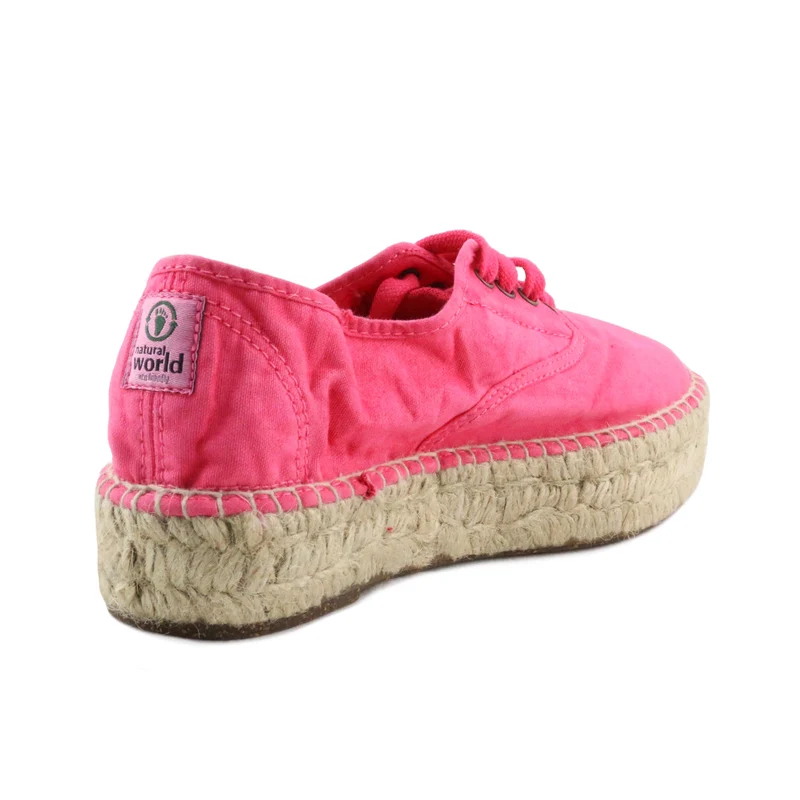 Alpargata fucsia lavado LONA687 Natural World