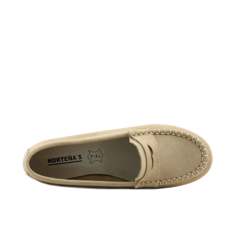 Zapatilla casa serraje beige 971 Norteñas