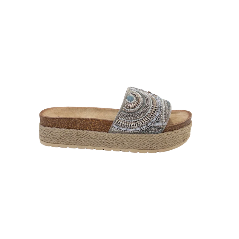 MUJER SANDALIA PLATAFORMA DAFNE PLATA