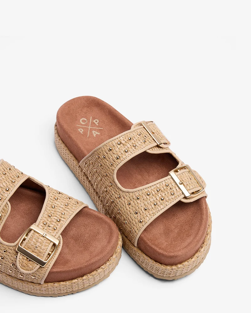 Sandalia Xago Rafia Beige
