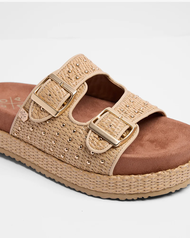 Sandalia Xago Rafia Beige