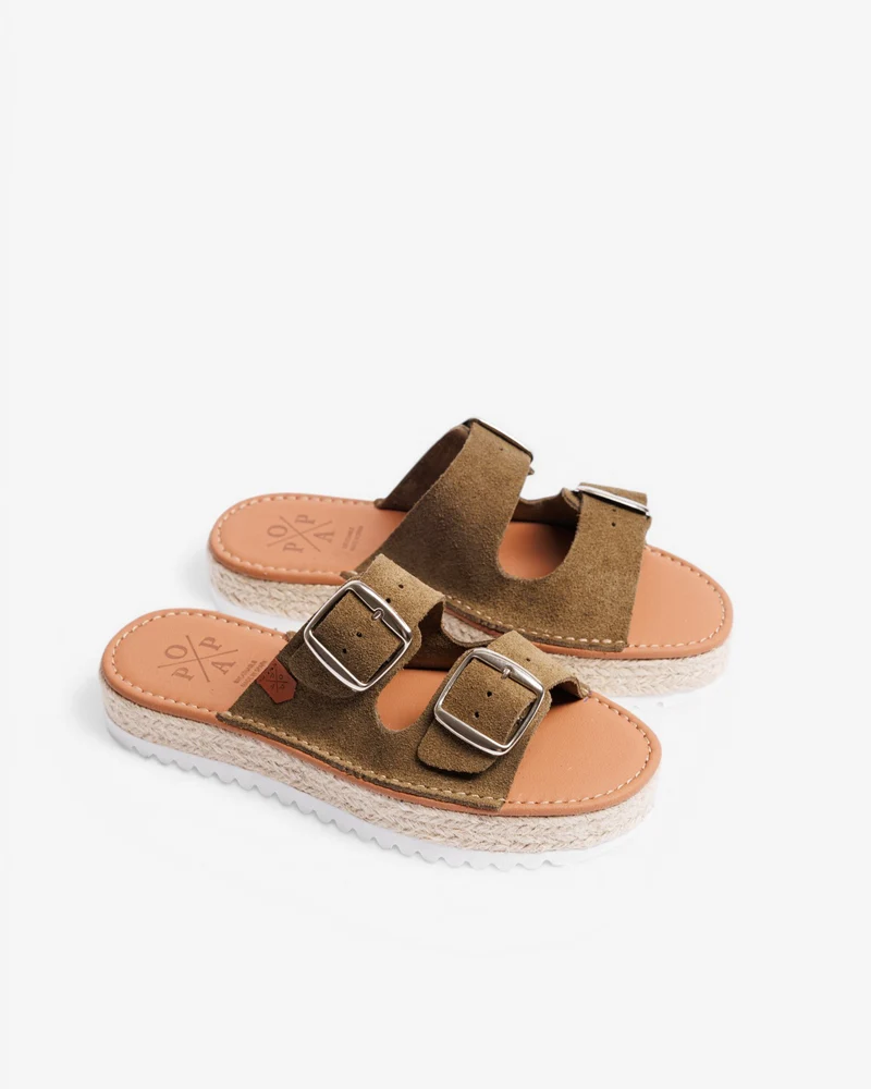 Menorquina Plataforma Morell Serraje Kaki