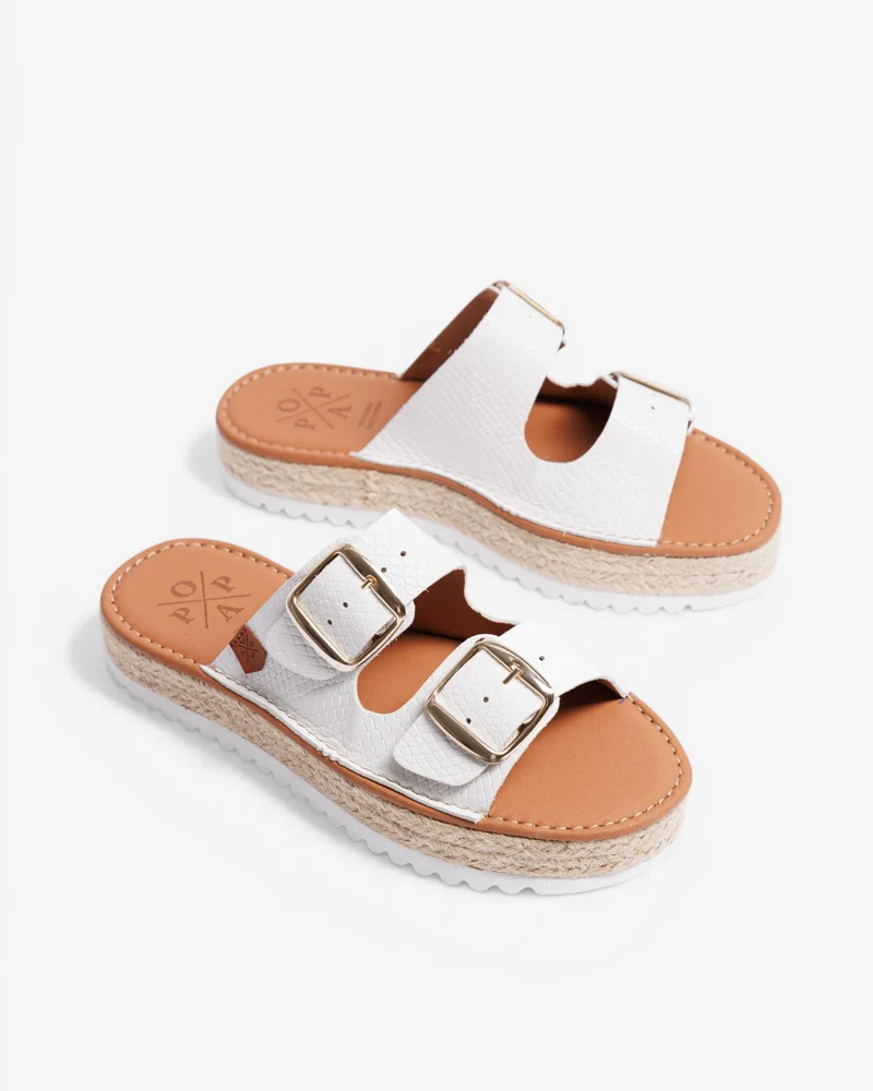 Menorquina Plataforma Morell Snake Blanco