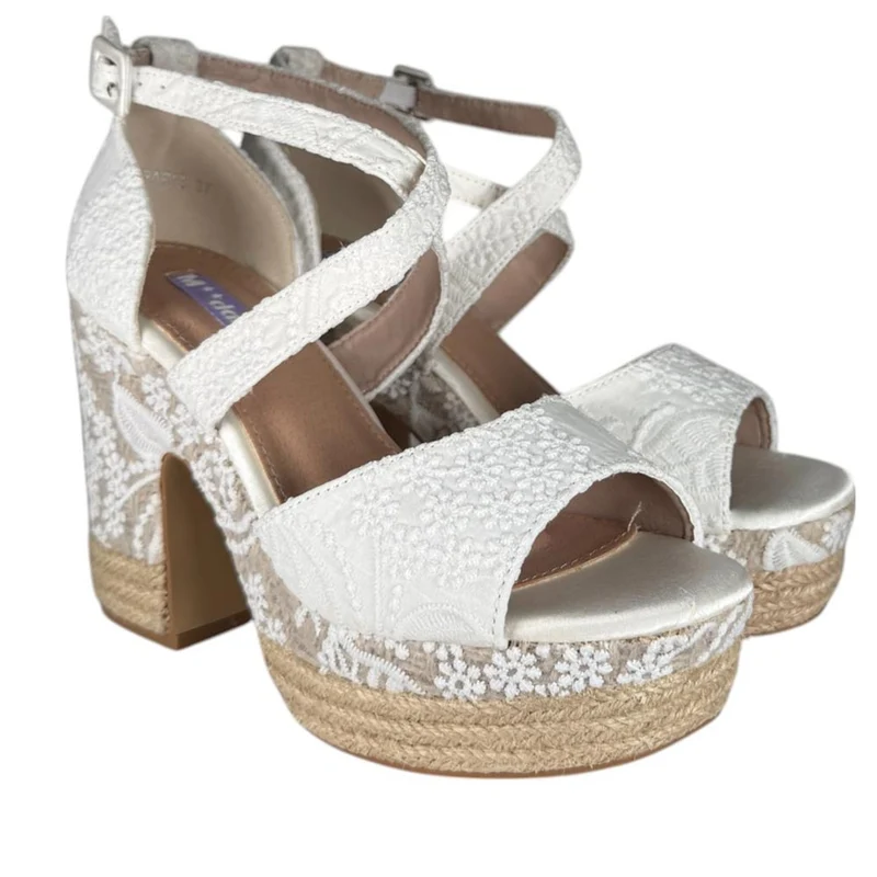 Sandalias de Novia Mandarina París Blanco