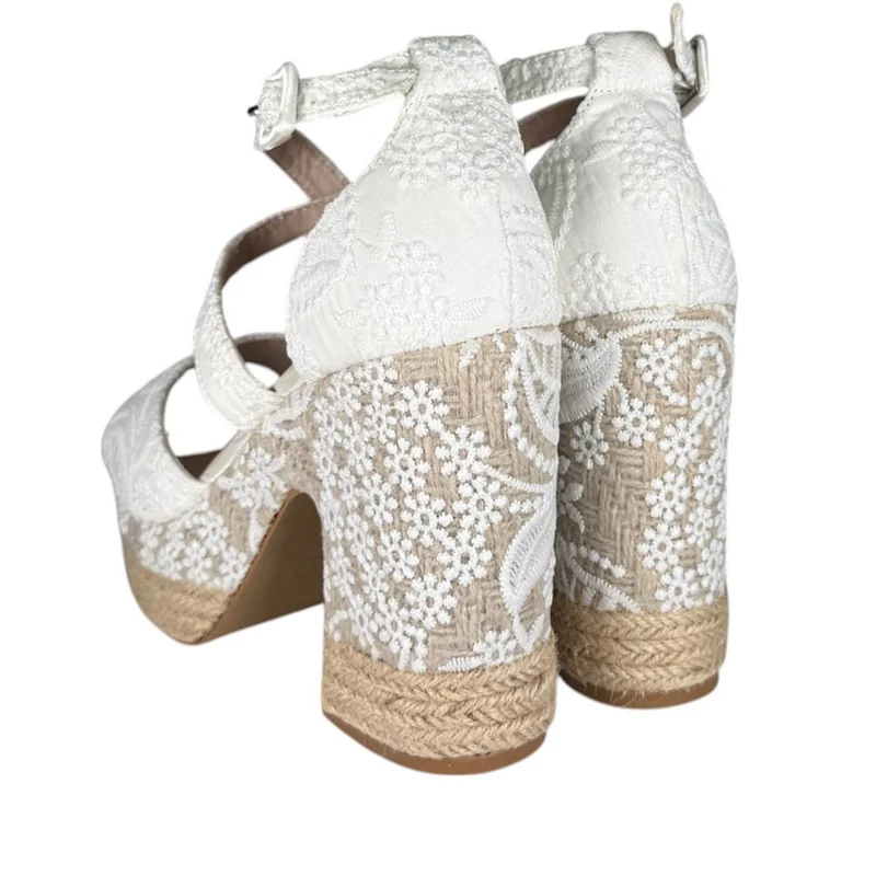 Sandalias de Novia Mandarina París Blanco