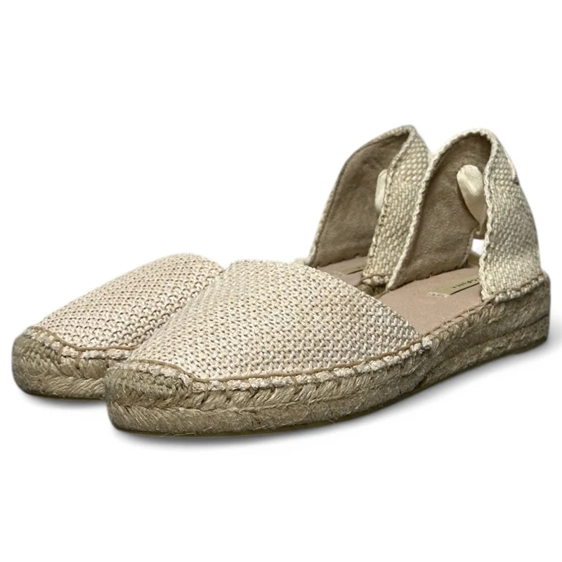 Alpargatas Corina Cintas Ganchillo M5422 Natural