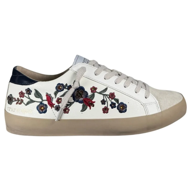 Zapatillas Corina Retro Flores M5042 Azul