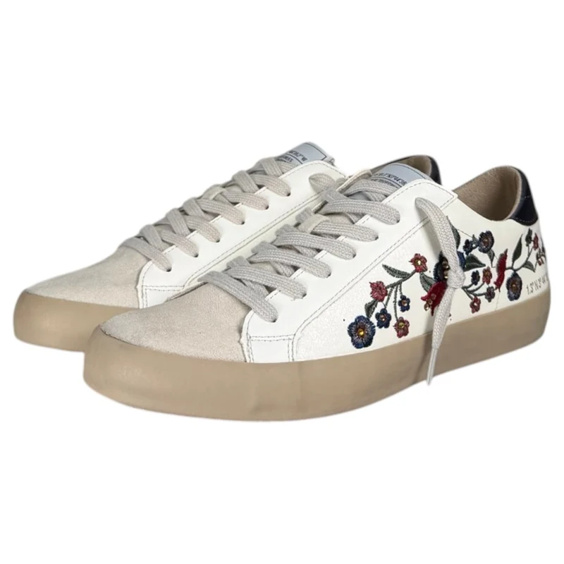 Zapatillas Corina Retro Flores M5042 Azul
