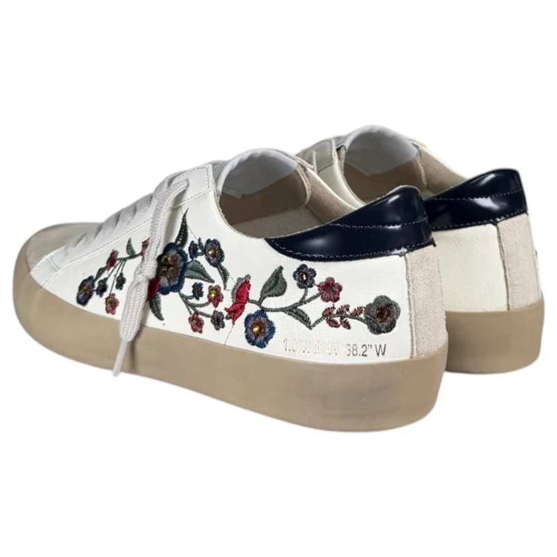 Zapatillas Corina Retro Flores M5042 Azul