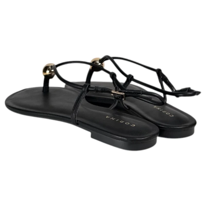 Sandalias Corina Tira Fina M6456 Negro