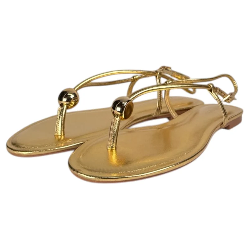 Sandalias Corina Tira Fina M6456 Oro