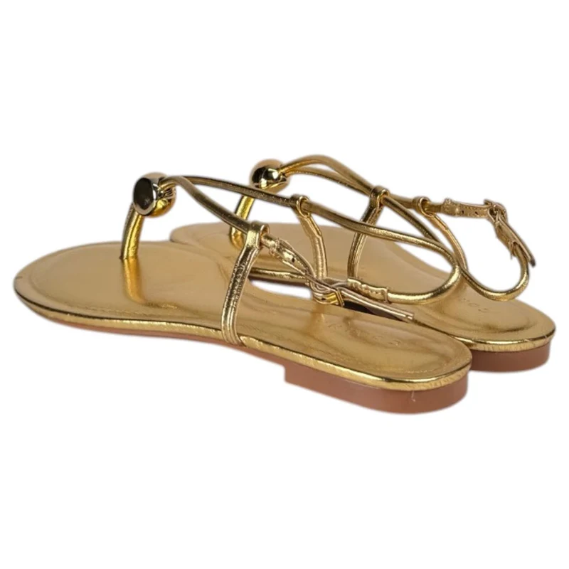 Sandalias Corina Tira Fina M6456 Oro