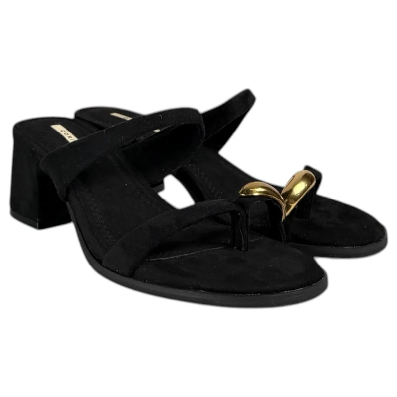 Sandalias Corina Tacón Tiras M6323 Negro