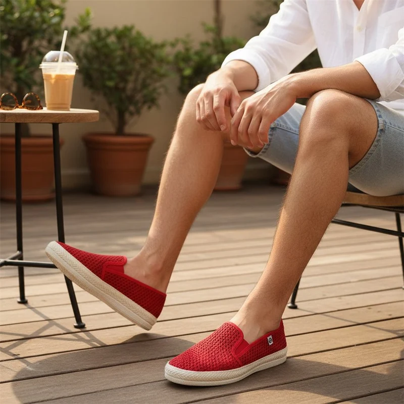Zapatillas Roal Copete Rejilla 552 Rojo