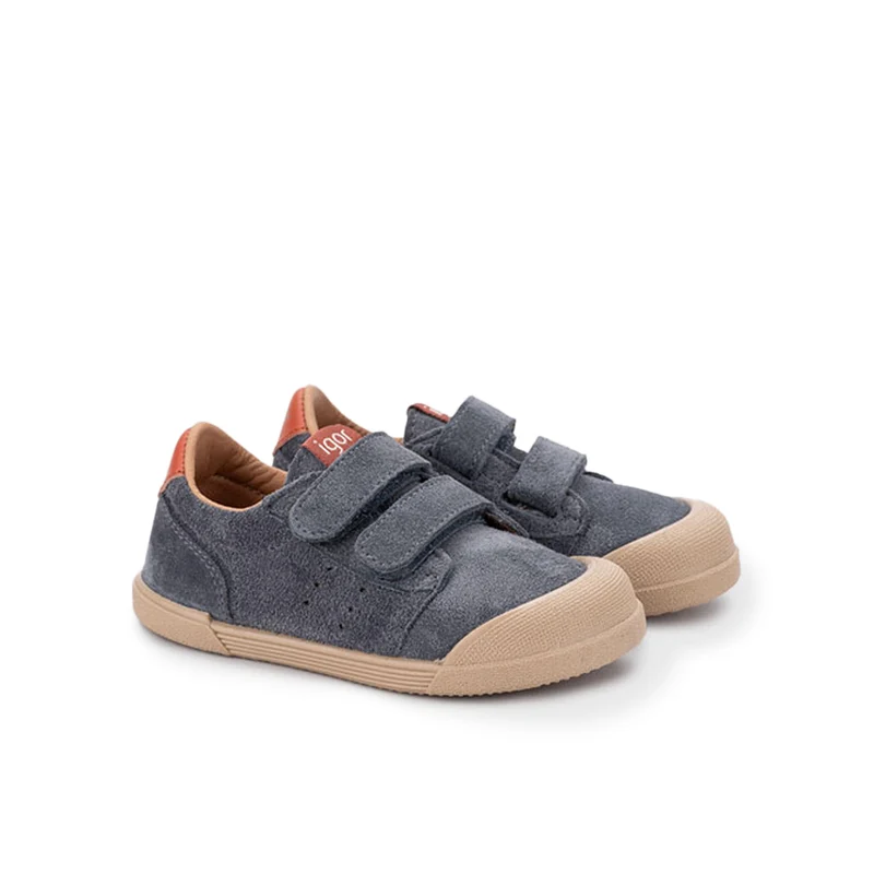 Zapatilla barefoot serraje gris TENNIS Igor