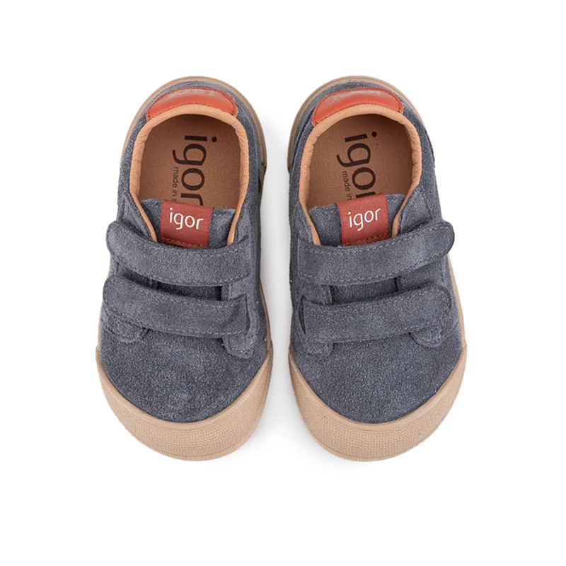 Zapatilla barefoot serraje gris TENNIS Igor