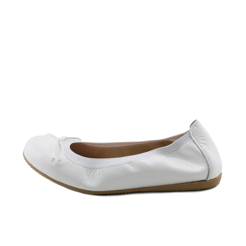 Bailarina charol blanco ROLL-CH Jeromín
