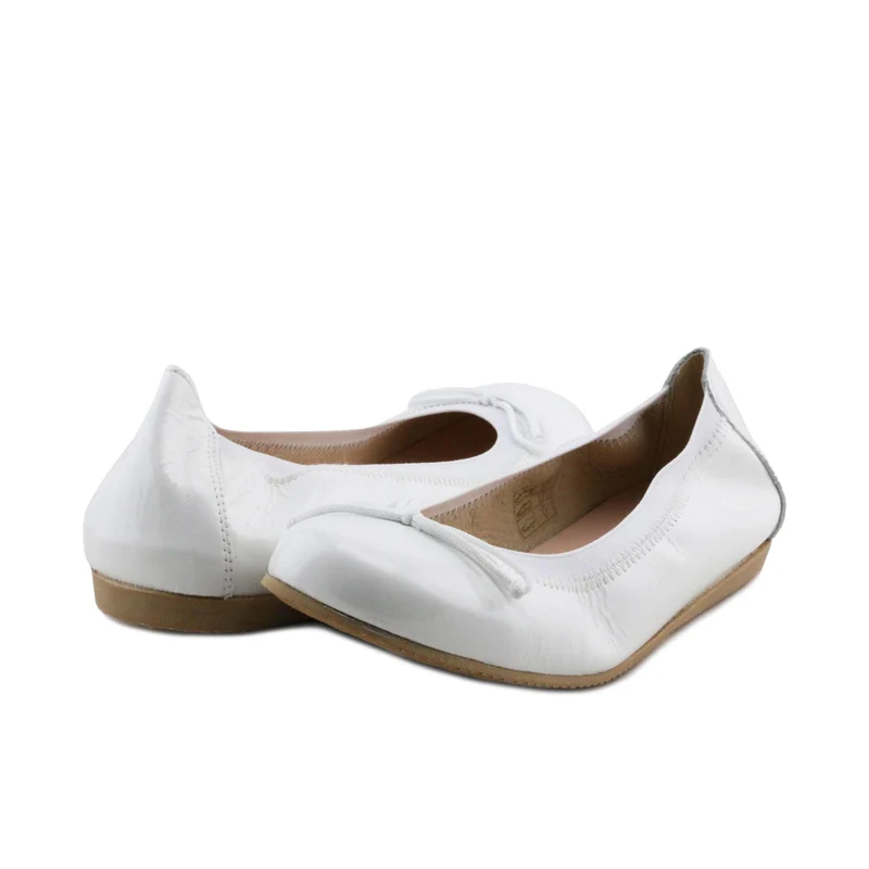 Bailarina charol blanco ROLL-CH Jeromín