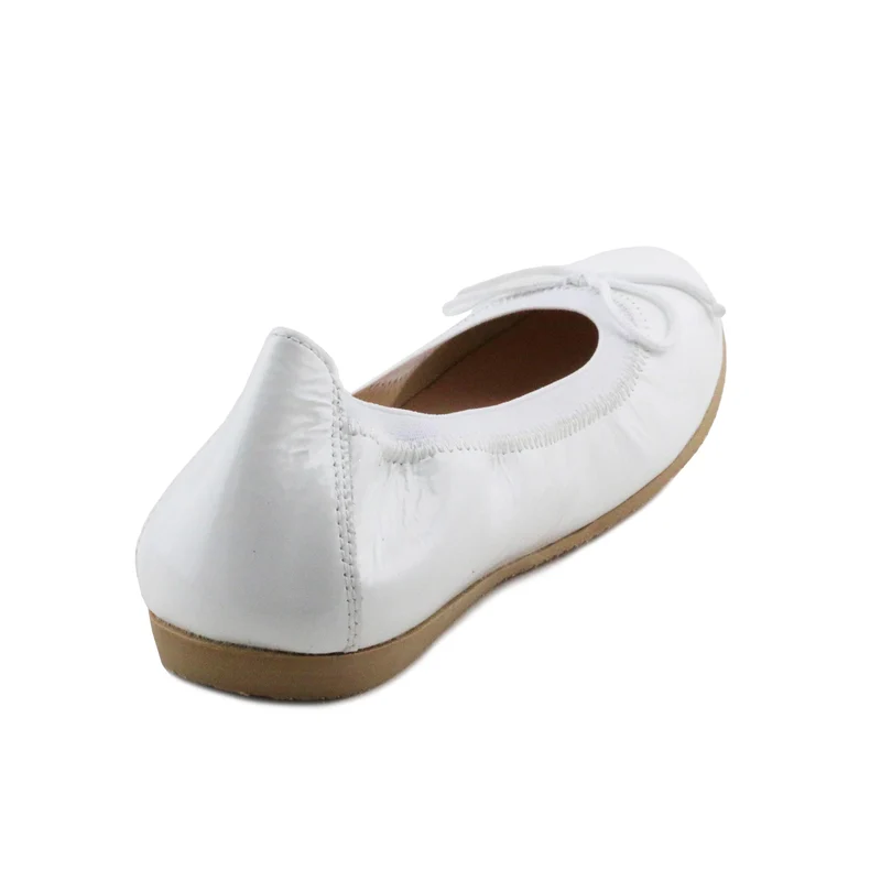 Bailarina charol blanco ROLL-CH Jeromín