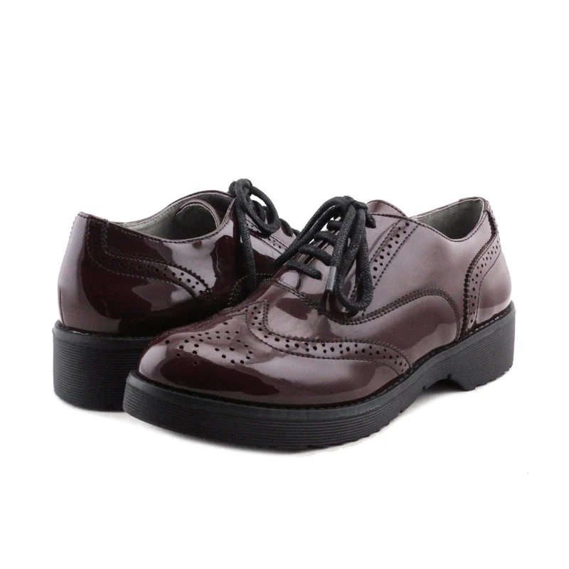 Blucher charol burdeos FG920 Café Noir