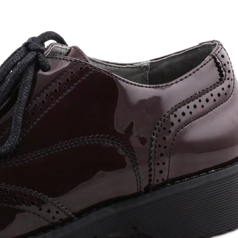 Blucher charol burdeos FG920 Café Noir