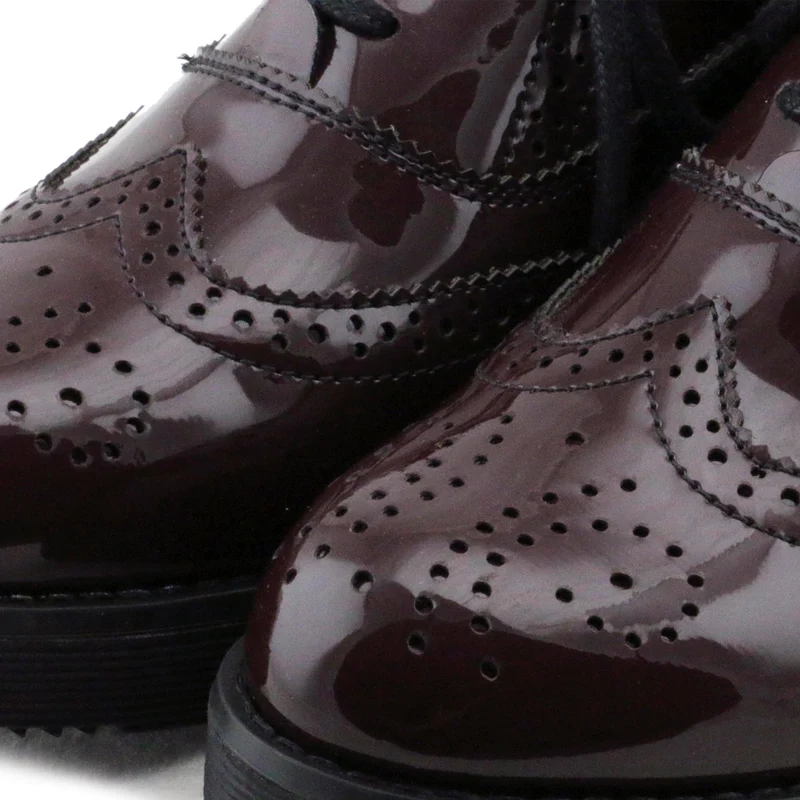 Blucher charol burdeos FG920 Café Noir