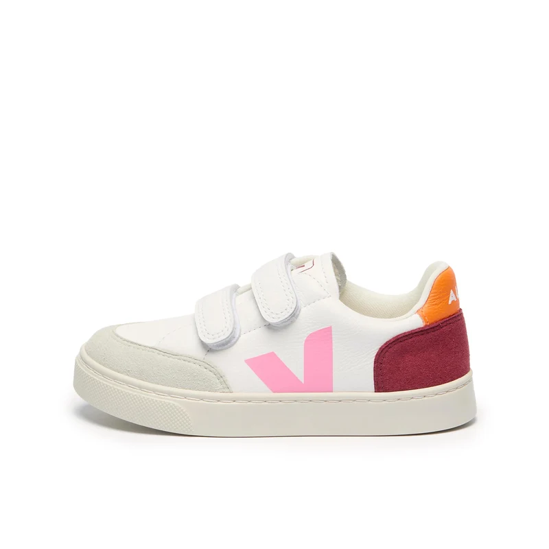 Deportiva blanco/rosa V12VEL Veja