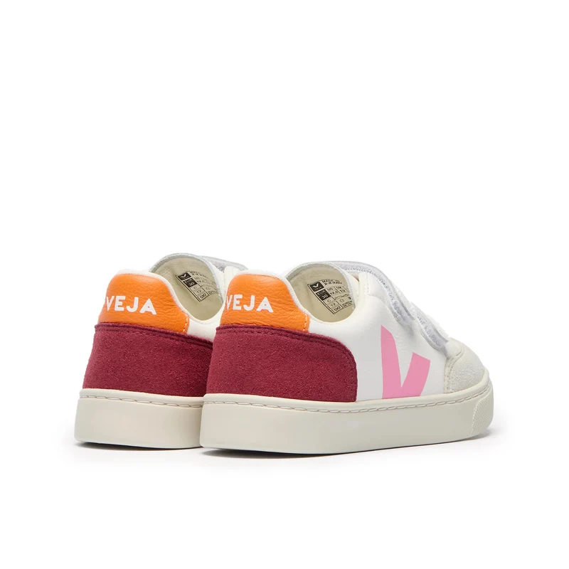 Deportiva blanco/rosa V12VEL Veja
