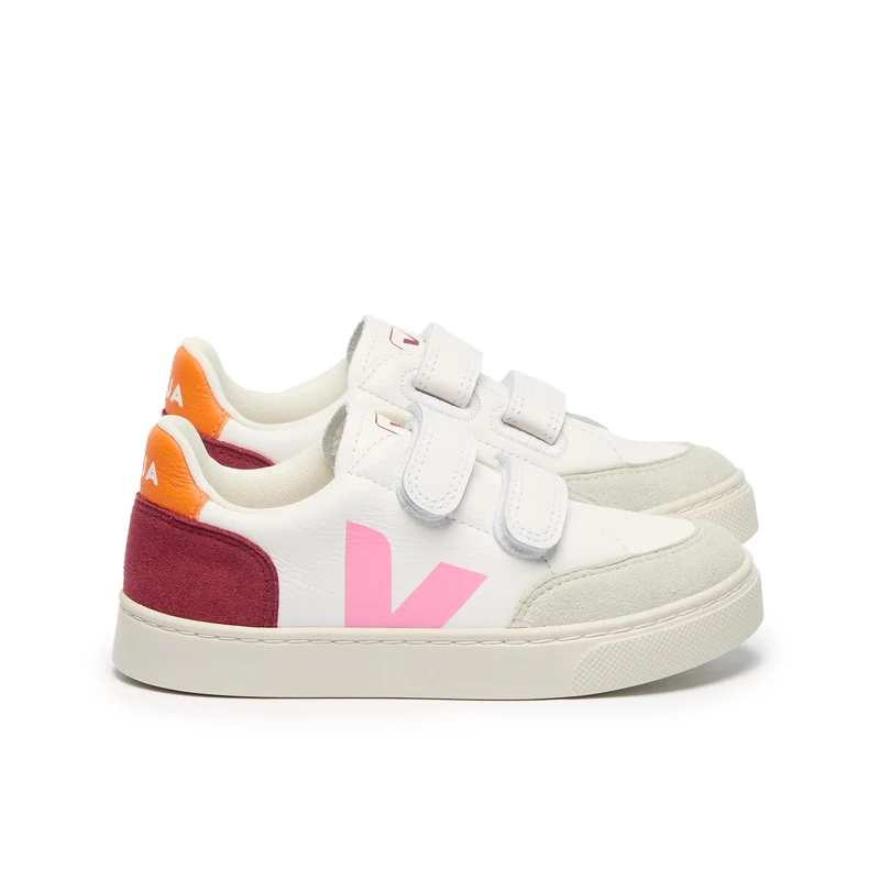Deportiva blanco/rosa V12VEL Veja