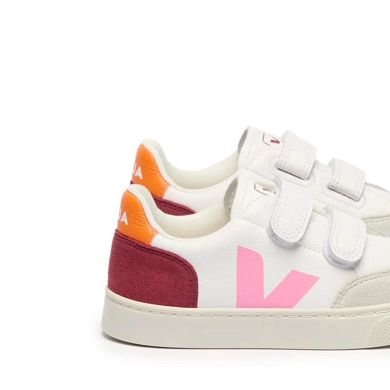 Deportiva blanco/rosa V12VEL Veja
